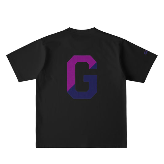 GRAPE BIG G バックプリント USAコットンTシャツ deep-black image