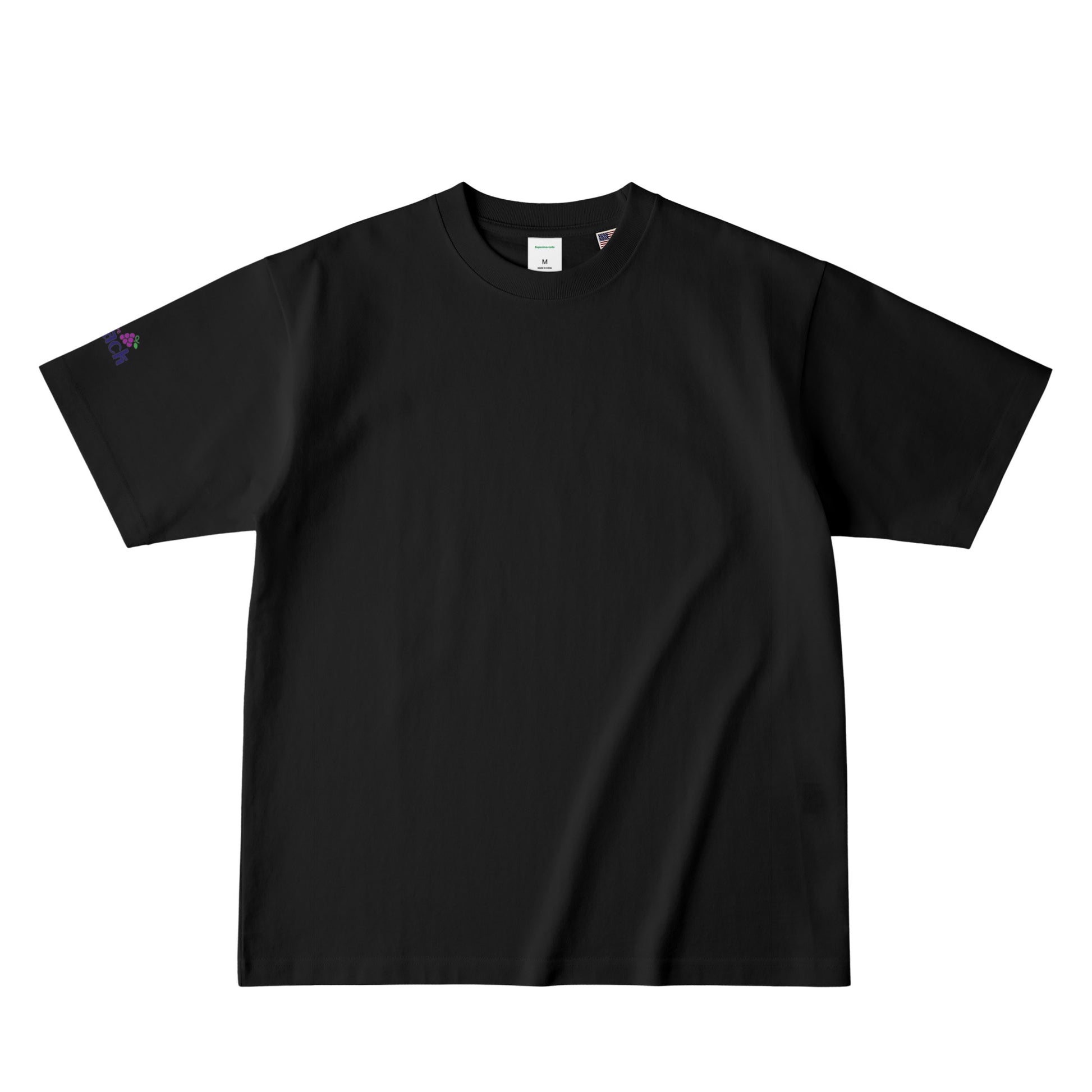 GRAPE BIG G バックプリント USAコットンTシャツ deep-black image