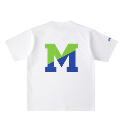 MELON BIG M バックプリント USAコットンTシャツ white image