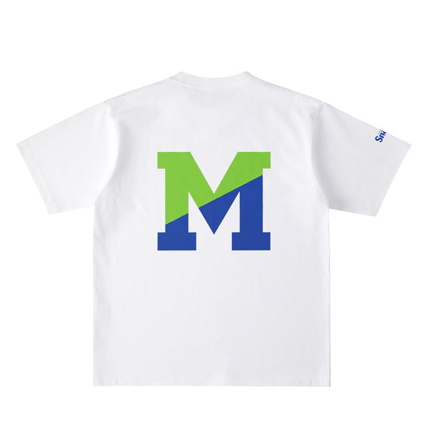 MELON BIG M バックプリント USAコットンTシャツ white image