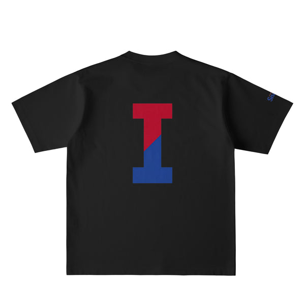 ICHIGO BIG I バックプリント USAコットンTシャツ deep-black image